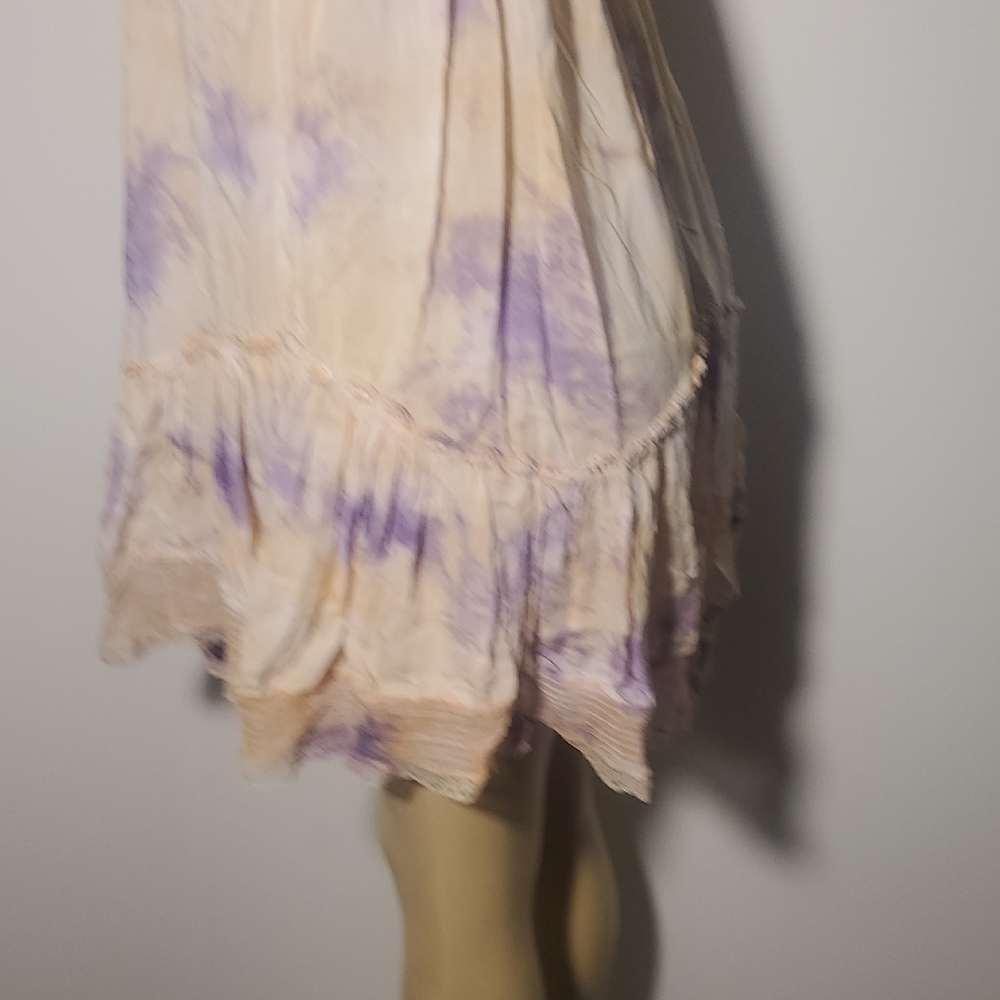 Anthropologie Women's Tie-Dye Nightgown Lace Dress Size M - Picture 6 of 14